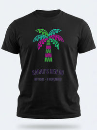 Personalised We Love Ibiza Big Weekender Tee — black tee, front view