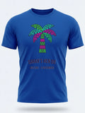 Personalised We Love Ibiza Big Weekender Tee — royal blue tee, front view