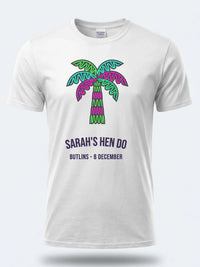 Personalised We Love Ibiza Big Weekender Tee — white tee, front view