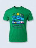 Personalised We Love Ibiza Big Weekender Tee — irish green tee, front view
