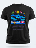 Personalised We Love Ibiza Big Weekender Tee — black tee, front view