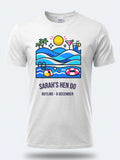 Personalised We Love Ibiza Big Weekender Tee — white tee, front view