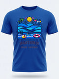 Personalised We Love Ibiza Big Weekender Tee — royal blue tee, front view