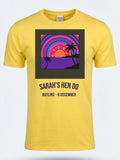 Personalised We Love Ibiza Big Weekender Tee — daisy yellow tee, front view