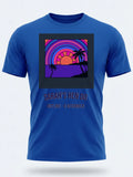 Personalised We Love Ibiza Big Weekender Tee — royal blue tee, front view