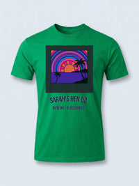 Personalised We Love Ibiza Big Weekender Tee — irish green tee, front view