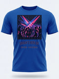 Personalised We Love Ibiza Big Weekender Tee — royal blue tee, front view