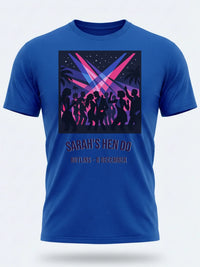 Personalised We Love Ibiza Big Weekender Tee — royal blue tee, front view