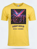 Personalised We Love Ibiza Big Weekender Tee — daisy yellow tee, front view