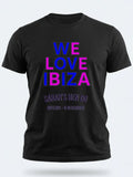 Personalised We Love Ibiza Big Weekender Tee — black tee, front view