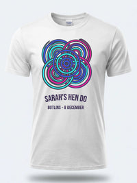 Personalised We Love Ibiza Big Weekender Tee — white tee, front view