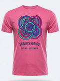 Personalised We Love Ibiza Big Weekender Tee — pink tee, front view
