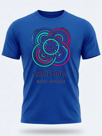 Personalised We Love Ibiza Big Weekender Tee — royal blue tee, front view