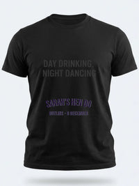 Personalised We Love Ibiza Big Weekender Tee — black tee, front view