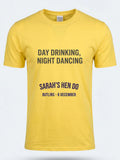 Personalised We Love Ibiza Big Weekender Tee — daisy yellow tee, front view