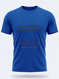 Personalised We Love Ibiza Big Weekender Tee — royal blue tee, front view