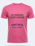 Personalised We Love Ibiza Big Weekender Tee — pink tee, front view