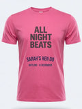 Personalised We Love Ibiza Big Weekender Tee — pink tee, front view