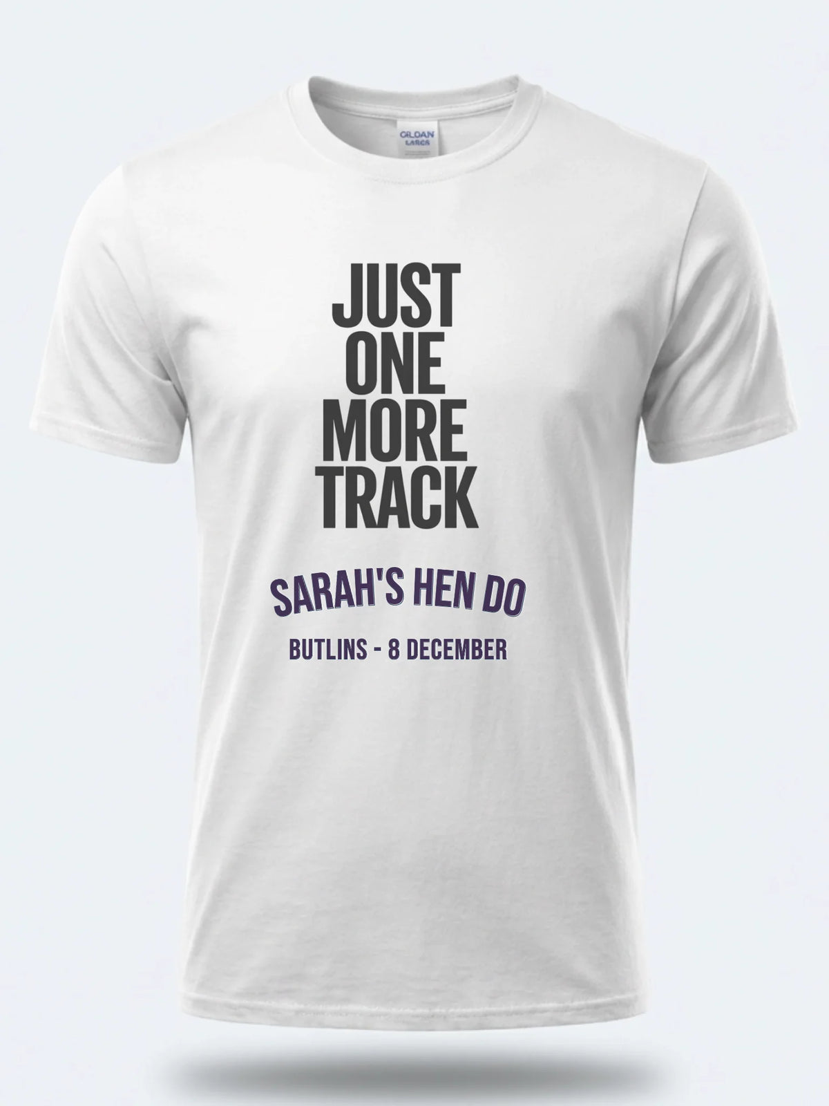 Personalised Bugged Out Big Weekender Tee — white tee, front view