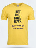 Personalised Bugged Out Big Weekender Tee — daisy yellow tee, front view