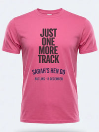 Personalised Bugged Out Big Weekender Tee — pink tee, front view