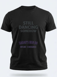 Personalised Bugged Out Big Weekender Tee — black tee, front view
