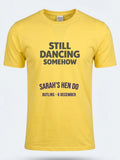 Personalised Bugged Out Big Weekender Tee — daisy yellow tee, front view