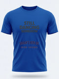 Personalised Bugged Out Big Weekender Tee — royal blue tee, front view