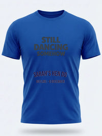Personalised Bugged Out Big Weekender Tee — royal blue tee, front view