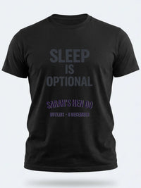 Personalised Bugged Out Big Weekender Tee — black tee, front view