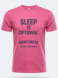 Personalised Bugged Out Big Weekender Tee — pink tee, front view