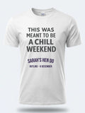Personalised Bugged Out Big Weekender Tee — white tee, front view