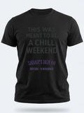 Personalised Bugged Out Big Weekender Tee — black tee, front view
