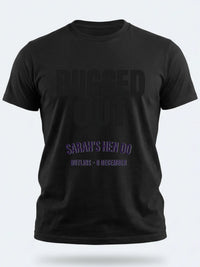 Personalised Bugged Out Big Weekender Tee — black tee, front view