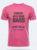 Personalised Bugged Out Big Weekender Tee — pink tee, front view