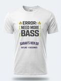 Personalised Bugged Out Big Weekender Tee — white tee, front view