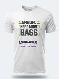 Personalised Bugged Out Big Weekender Tee — white tee, front view
