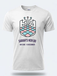 Personalised Bugged Out Big Weekender Tee — white tee, front view
