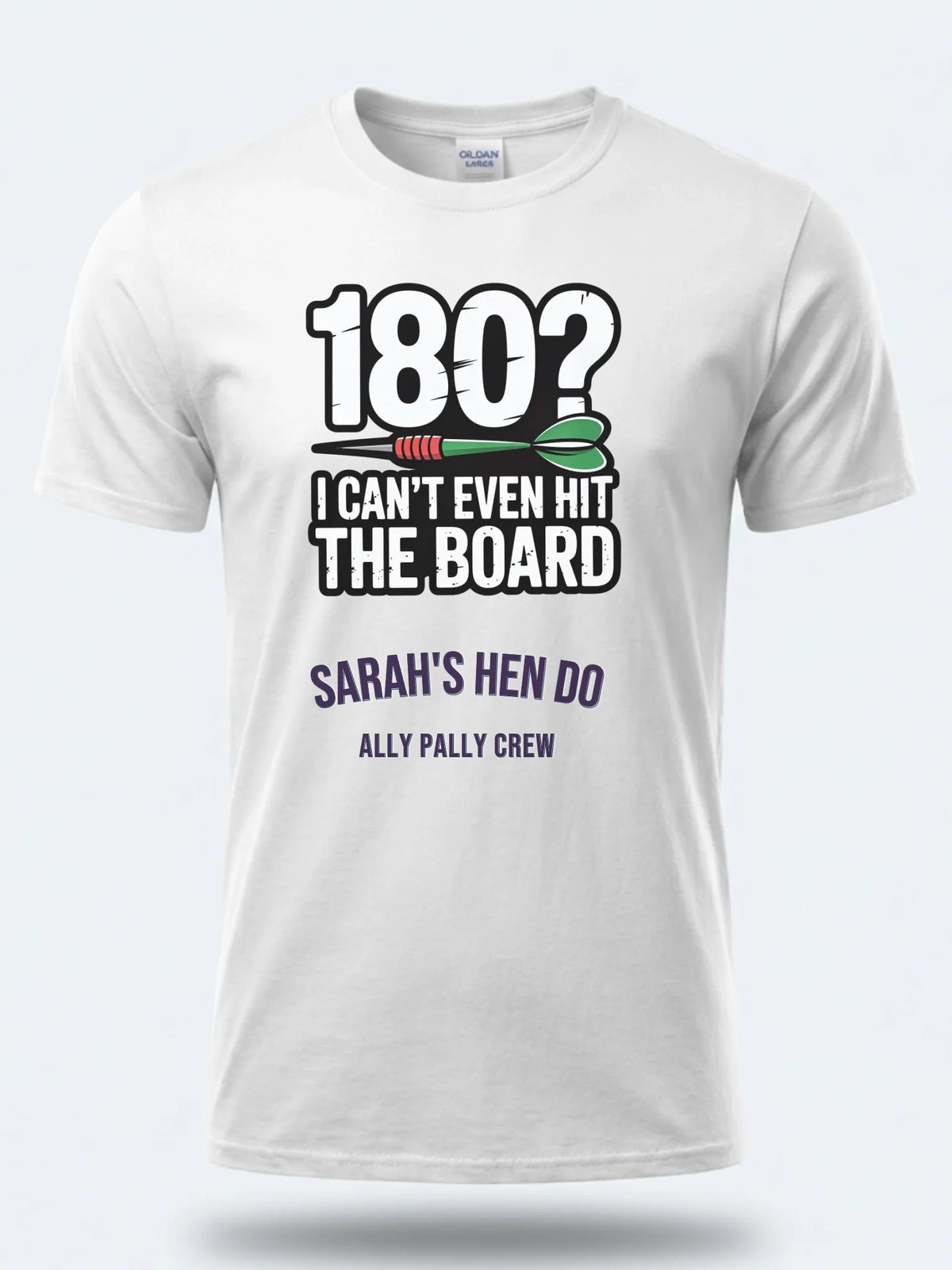 Personalised Darts Weekender Tee | 180 I can't even hit the board | Shirt Dress Loud