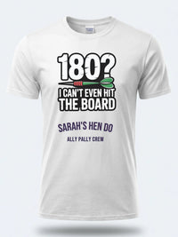 Personalised Darts Weekender Tee | 180 I can't even hit the board | Shirt Dress Loud