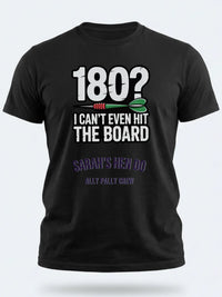 Personalised Darts Weekender Tee | 180 I can't even hit the board | Shirt Dress Loud