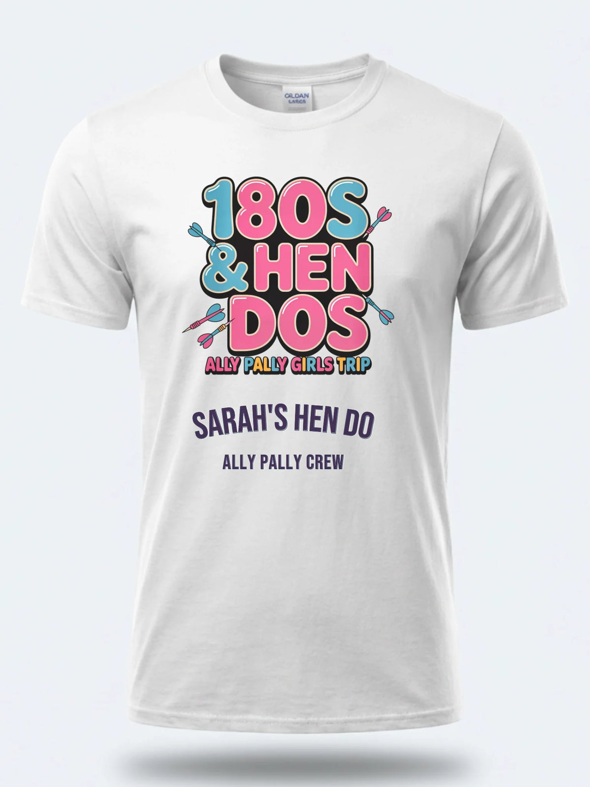 Personalised Darts Weekender Tee | Ally Pally 180s and Hen Dos | Shirt Dress Loud