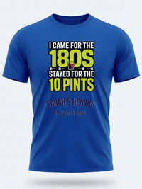 Personalised Darts Weekender Tee | I came for the 180s Stayed for the 10 Pints | Shirt Dress Loud