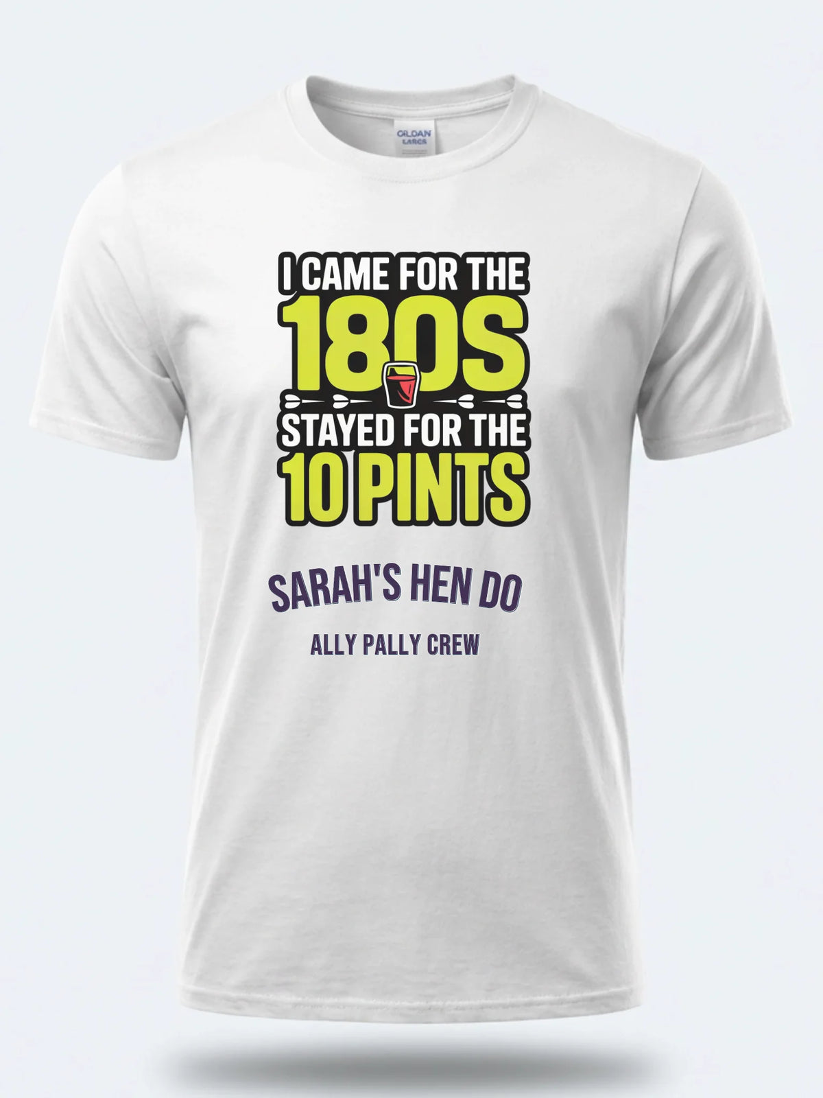 Personalised Darts Weekender Tee | I came for the 180s Stayed for the 10 Pints | Shirt Dress Loud