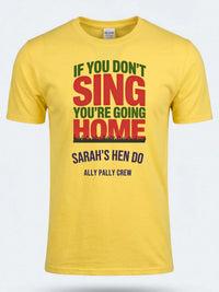 Personalised Darts Weekender Tee | If you don't Sing | Shirt Dress Loud