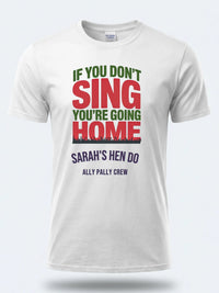 Personalised Darts Weekender Tee | If you don't Sing | Shirt Dress Loud
