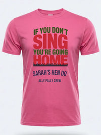 Personalised Darts Weekender Tee | If you don't Sing | Shirt Dress Loud