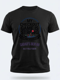 Personalised Darts Weekender Tee | My Checkout game is strong | Shirt Dress Loud