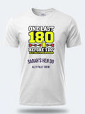 Personalised Darts Weekender Tee | Ally Pally One Last 180 before I do | Shirt Dress Loud