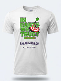 Personalised Darts Weekender Tee | Ally Pally In Darts We Trust | Shirt Dress Loud